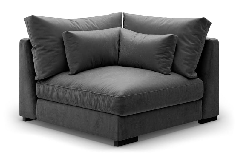 Dubai Modulserie Hjørnemodul Velour - Mørkegrå - Møbler - Sofaer - Modulsofaer - Hjørnemodul