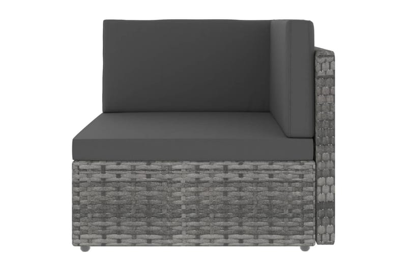 Hjørnedel Til Sofa Polyrattan Grå - Grå - Havemøbler - Loungemøbler - Loungesofaer
