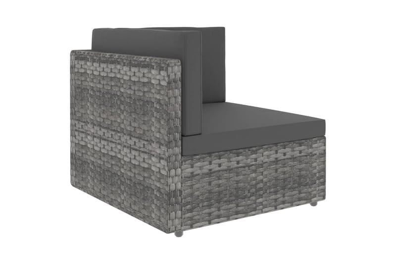 Hjørnedel Til Sofa Polyrattan Grå - Grå - Havemøbler - Loungemøbler - Loungesofaer