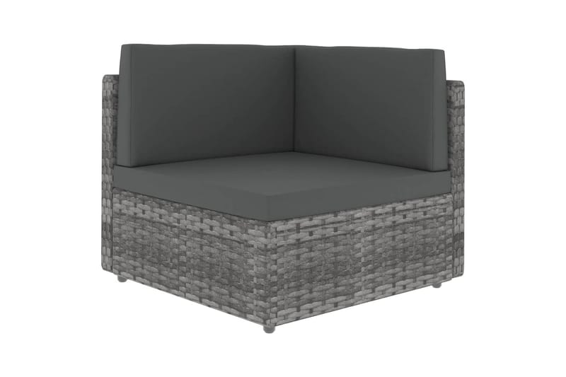 Hjørnedel Til Sofa Polyrattan Grå - Grå - Havemøbler - Loungemøbler - Loungesofaer