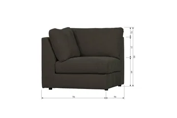 Kielstra Hjørnemodul - Antracit - Møbler - Sofaer - Modulsofaer - Hjørnemodul
