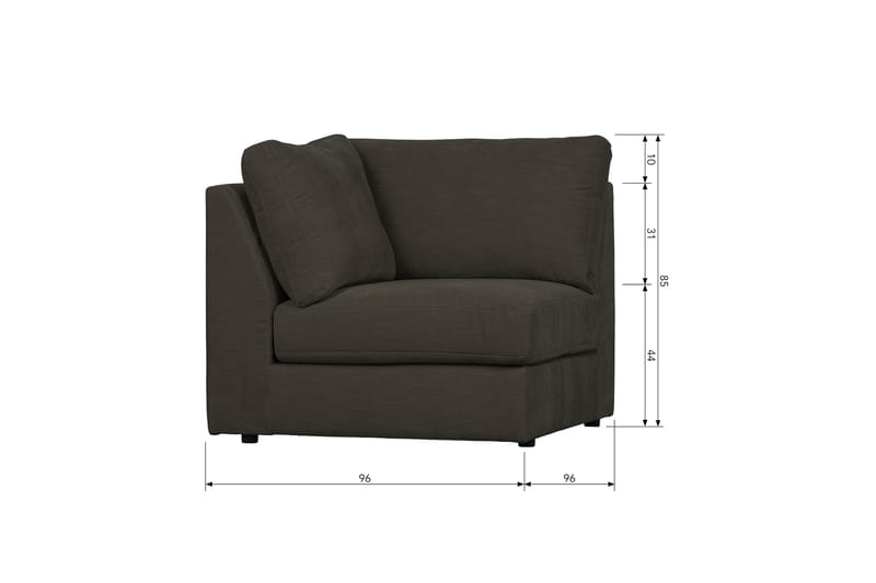 Kielstra Hjørnemodul - Antracit - Møbler - Sofaer - Modulsofaer - Hjørnemodul