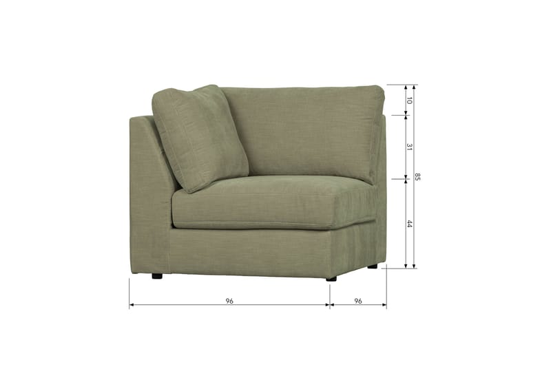 Kielstra Hjørnemodul - Grøn - Møbler - Sofaer - Modulsofaer - Hjørnemodul