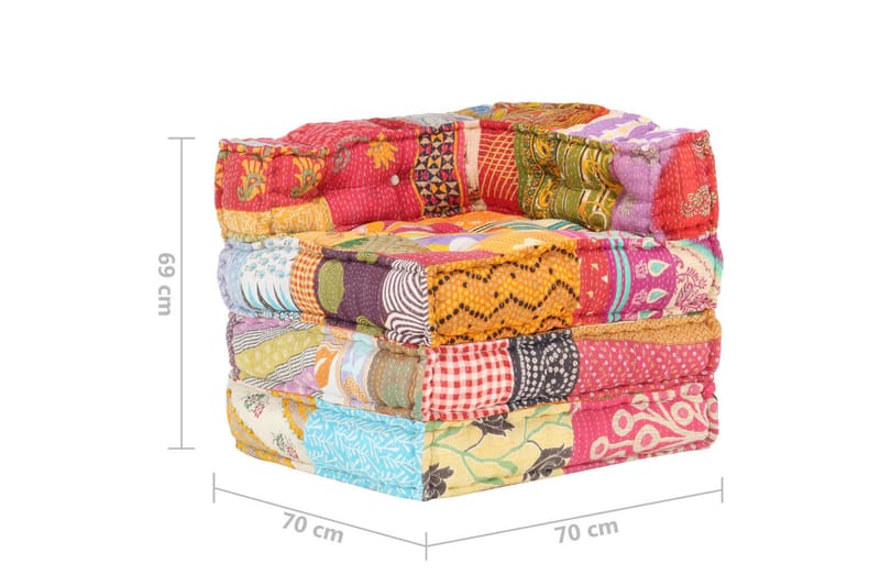 Modulær Hjørnesofa Stof Patchwork - Møbler - Sofaer - Modulsofaer - Hjørnemodul