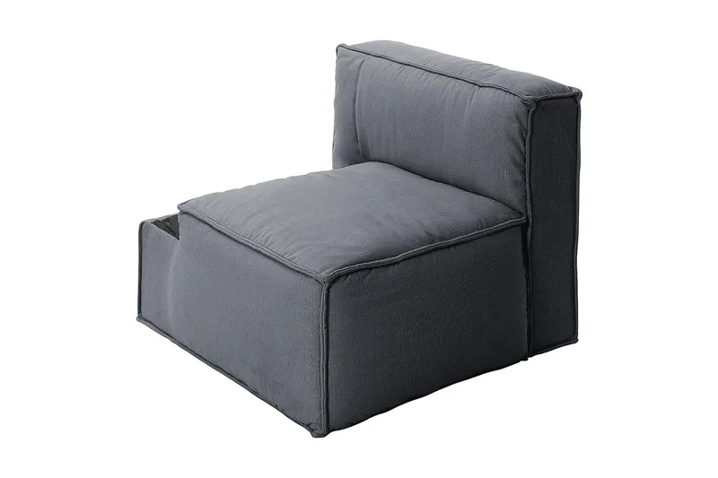 Oceanis Hjørnemodul - Lysegrå/Sort - Møbler - Sofaer - Modulsofaer - Andre moduler til modulsofa