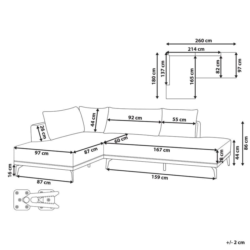 Hjørnesofa Myken - Højrevendt - Møbler - Sofaer - Modulsofaer - Komplet modulsofa