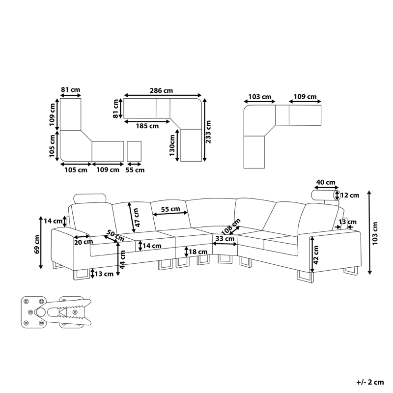 Hjørnesofa Stockholm - Lysbeige - Møbler - Sofaer - Modulsofaer - Komplet modulsofa