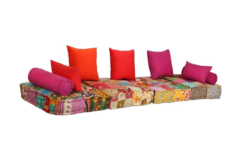 2-Personers Modulsovesofa Stof Patchwork - Flerfarvet - Komplet modulsofa