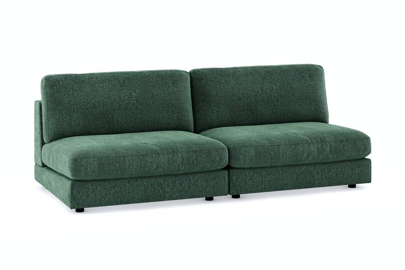 Arken 4-personers Modulsofa i Fløjl - Mørkegrøn - Møbler - Sofaer - Modulsofaer - Komplet modulsofa
