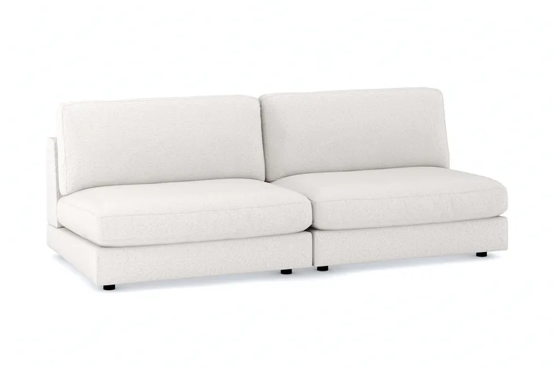 Arken 4-personers Modulsofa i Bouclé - Hvid - Møbler - Sofaer - Modulsofaer - Komplet modulsofa