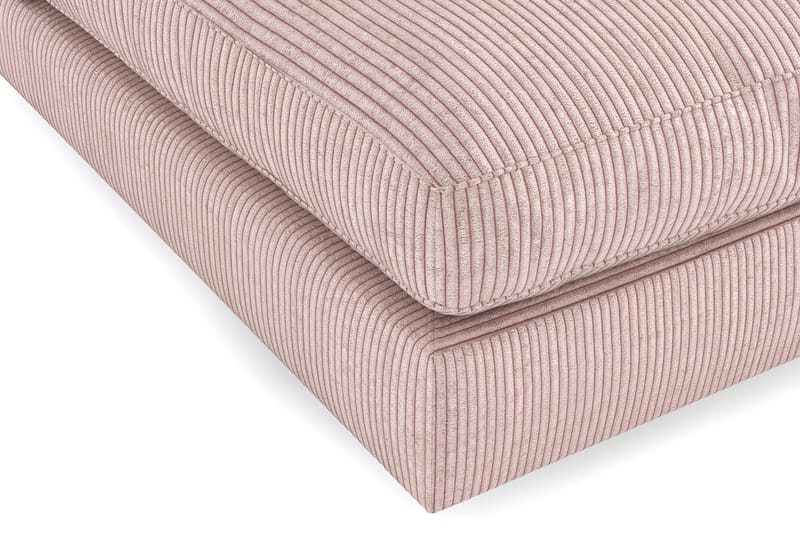 Arken 6-personers Vendbar L-formet Modulhjørnesofa med Chaiselong + Fodskammel i Manchester - Rosa - Møbler - Sofaer - Modulsofaer - Komplet modulsofa