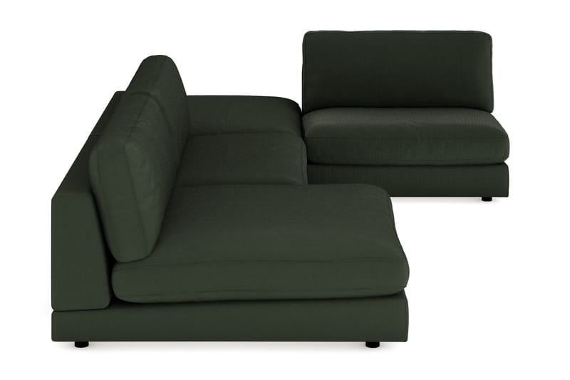 Arken 6-personers U-formet Modulsofa + Fodskammel i Manchester - Mørkegrøn - Møbler - Sofaer - Modulsofaer - Komplet modulsofa