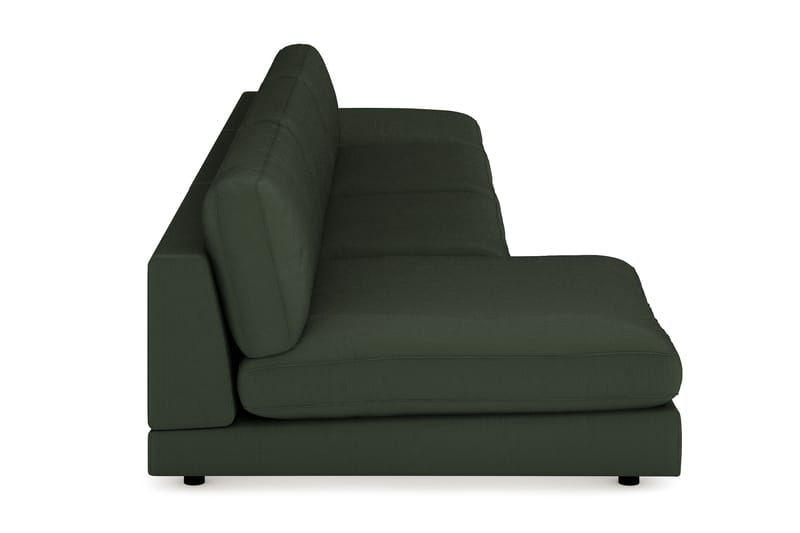 Arken 6-personers Vendbar U-formet Modulsofa med Chaiselong + Fodskammel i Manchester - Mørkegrøn - Møbler - Sofaer - Modulsofaer - Komplet modulsofa