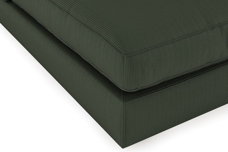 Arken 6-personers Vendbar U-formet Modulsofa med Chaiselong + Fodskammel i Manchester - Mørkegrøn - Møbler - Sofaer - Modulsofaer - Komplet modulsofa