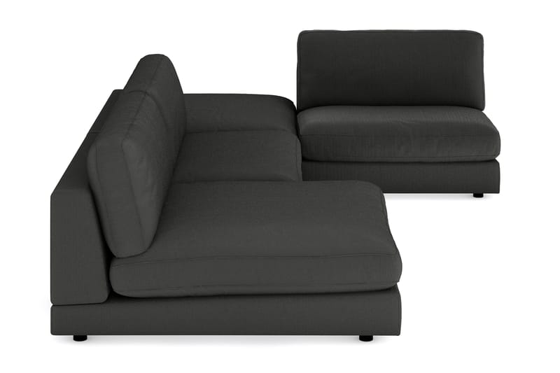 Arken 6-personers U-formet Modulsofa + Fodskammel i Manchester - Mørkegrå - Møbler - Sofaer - Modulsofaer - Komplet modulsofa