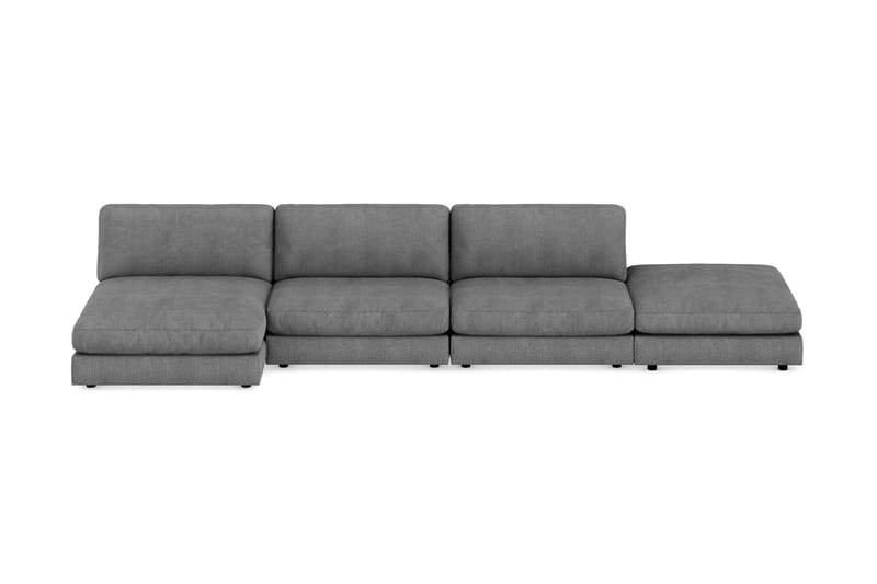 Arken 6-personers Vendbar U-formet Modulsofa med Chaiselong + Fodskammel i Stof - Mørkegrå - Møbler - Sofaer - Modulsofaer - Komplet modulsofa