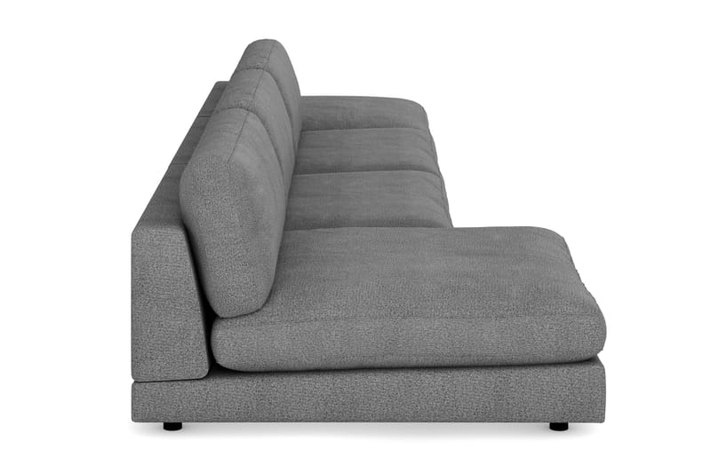 Arken 6-personers Vendbar U-formet Modulsofa med Chaiselong + Fodskammel i Stof - Mørkegrå - Møbler - Sofaer - Modulsofaer - Komplet modulsofa