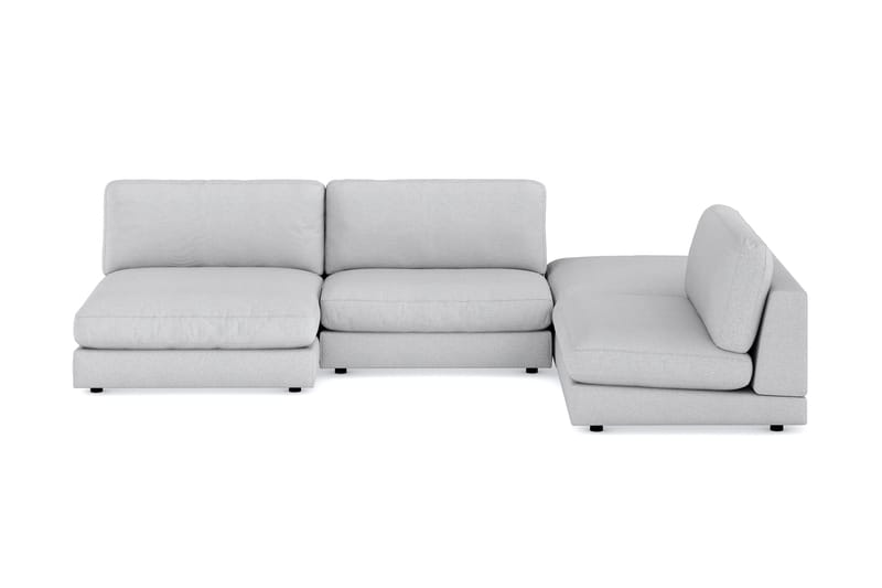 Arken 6-personers U-formet Modulsofa + Fodskammel i Stof - Lysegrå - Møbler - Sofaer - Modulsofaer - Komplet modulsofa