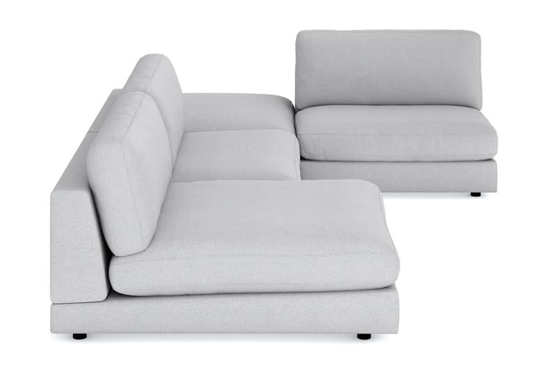 Arken 6-personers U-formet Modulsofa + Fodskammel i Stof - Lysegrå - Møbler - Sofaer - Modulsofaer - Komplet modulsofa