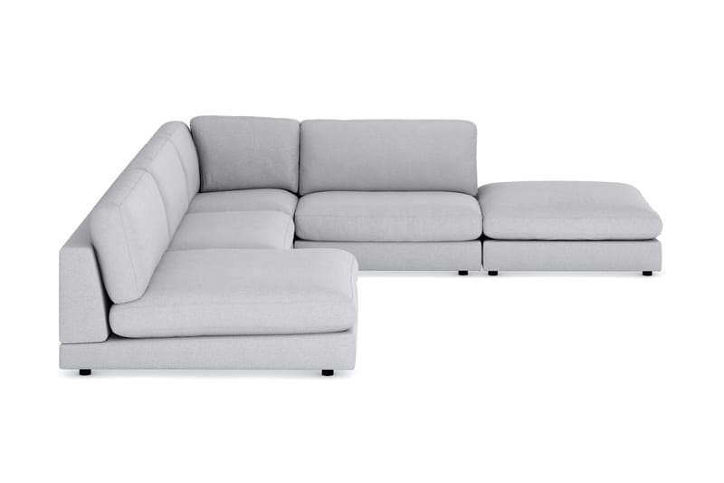 Arken 6-personers Vendbar L-formet Modulhjørnesofa med Chaiselong + Fodskammel i Stof - Lysegrå - Møbler - Sofaer - Modulsofaer - Komplet modulsofa