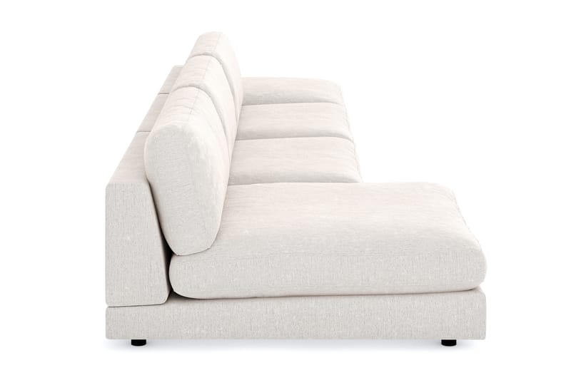 Arken 6-personers Vendbar U-formet Modulsofa med Chaiselong + Fodskammel i Fløjl - Cremehvid - Møbler - Sofaer - Modulsofaer - Komplet modulsofa