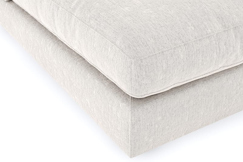 Arken 6-personers U-formet Modulsofa + Fodskammel i Fløjl - Cremehvid - Møbler - Sofaer - Modulsofaer - Komplet modulsofa