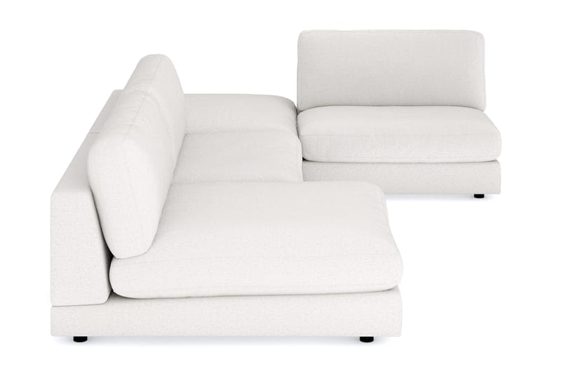Arken 6-personers U-formet Modulsofa + Fodskammel i Bouclé - Hvid - Møbler - Sofaer - Modulsofaer - Komplet modulsofa