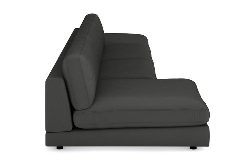 Arken 6-personers Vendbar U-formet Modulsofa med Chaiselong + Fodskammel i Manchester - Mørkegrå - Møbler - Sofaer - Modulsofaer - Komplet modulsofa