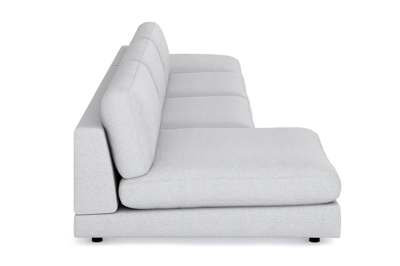 Arken 6-personers Vendbar U-formet Modulsofa med Chaiselong + Fodskammel i Stof - Lysegrå - Møbler - Sofaer - Modulsofaer - Komplet modulsofa