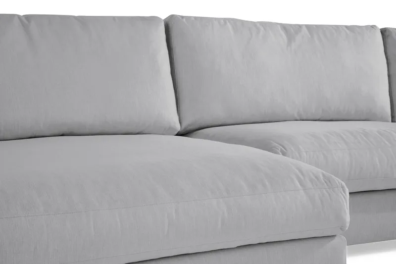 Arken 6-personers Vendbar U-formet Modulsofa med Chaiselong + Fodskammel i Stof - Grå - Møbler - Sofaer - Modulsofaer - Komplet modulsofa