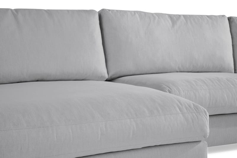 Arken 6-personers Vendbar U-formet Modulsofa med Chaiselong + Fodskammel i Stof - Grå - Møbler - Sofaer - Modulsofaer - Komplet modulsofa