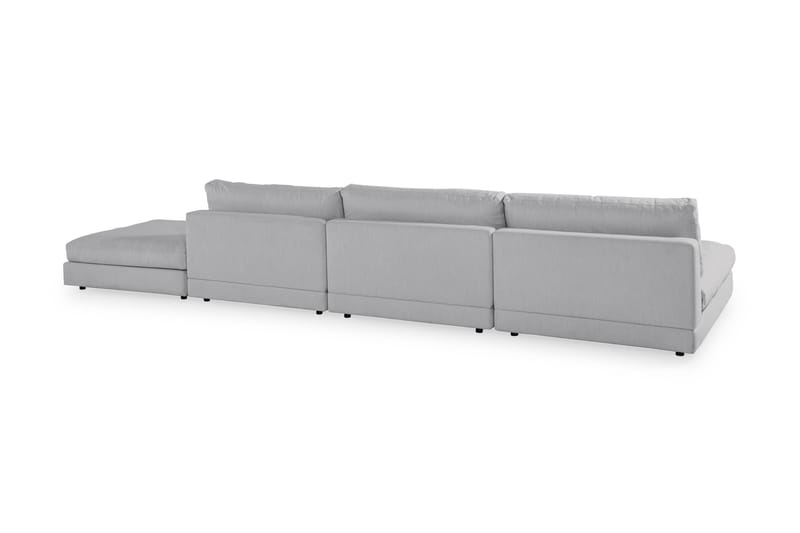 Arken 6-personers Vendbar U-formet Modulsofa med Chaiselong + Fodskammel i Stof - Grå - Møbler - Sofaer - Modulsofaer - Komplet modulsofa
