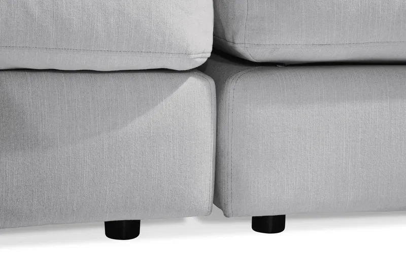 Arken 6-personers Vendbar U-formet Modulsofa med Chaiselong + Fodskammel i Stof - Grå - Møbler - Sofaer - Modulsofaer - Komplet modulsofa