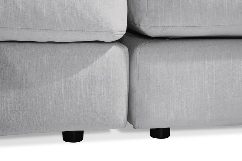 Arken 6-personers Vendbar U-formet Modulsofa med Chaiselong + Fodskammel i Stof - Grå - Møbler - Sofaer - Modulsofaer - Komplet modulsofa