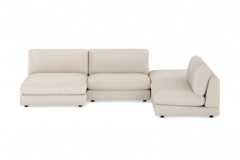 Arken 6-personers U-formet Modulsofa + Fodskammel i Manchester, Beige