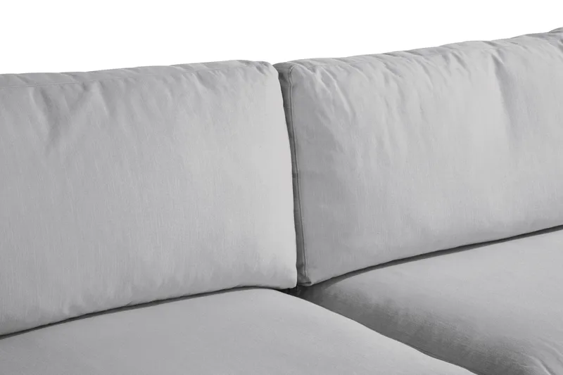 Arken 6-personers Vendbar U-formet Modulsofa med Chaiselong + Fodskammel i Stof - Grå - Møbler - Sofaer - Modulsofaer - Komplet modulsofa