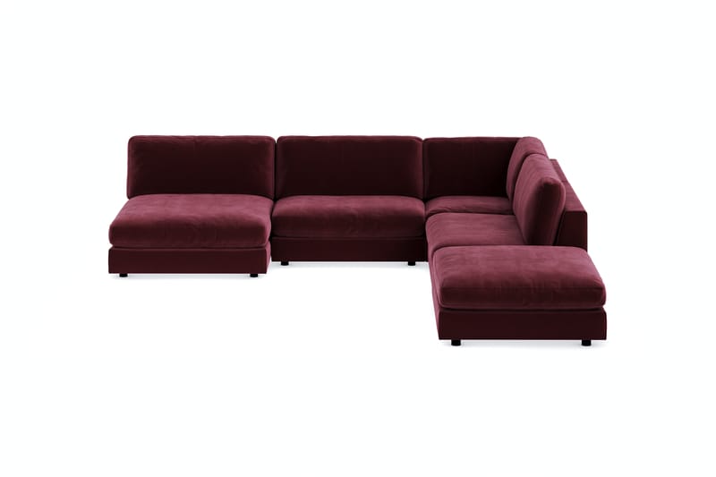 Arken Modulhjørnesofa med Chaiselong Vendbar Velour - Lilla - Møbler - Sofaer - Modulsofaer - Komplet modulsofa