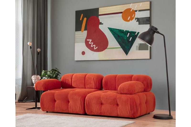 Belgin Modulsofa 2-personers - Rød Manchester - Møbler - Sofaer - Modulsofaer - Komplet modulsofa