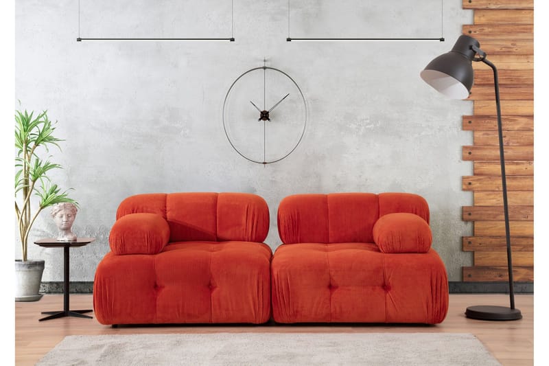 Belgin Modulsofa 2-personers - Rød Manchester - Møbler - Sofaer - Modulsofaer - Komplet modulsofa