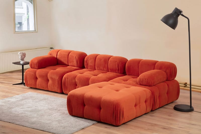 Belgin Modulsofa 3-personers - Rød - Møbler - Sofaer - Modulsofaer - Komplet modulsofa