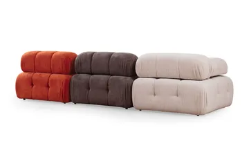 Belgin Modulsofa 3-personers - Rød/Hvid - Møbler - Sofaer - Modulsofaer - Komplet modulsofa
