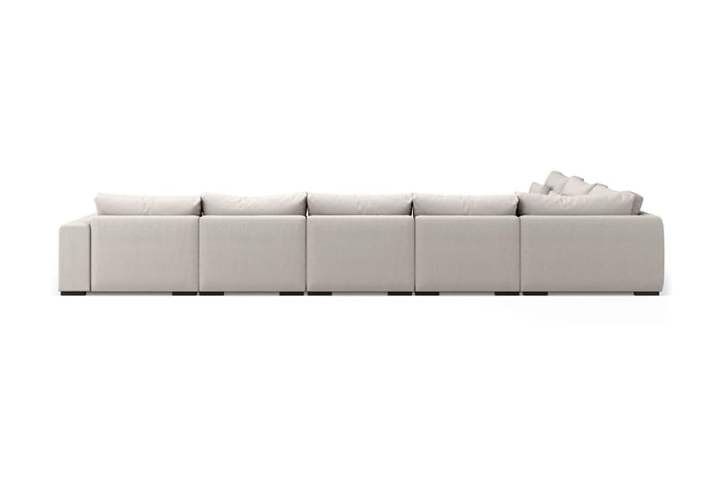 Dubai stor U-modulsofa, byggesystem med divan højre ekstra dyb - Lys / Beige - Møbler - Sofaer - Modulsofaer - Komplet modulsofa