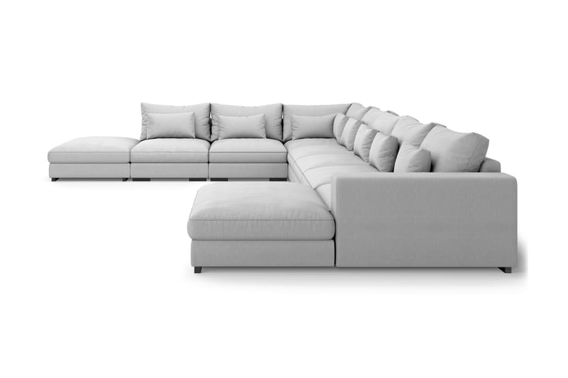 Dubai U-modulsofa Large med Chaiselong Højre - Lysegrå - Møbler - Sofaer - Modulsofaer - Komplet modulsofa