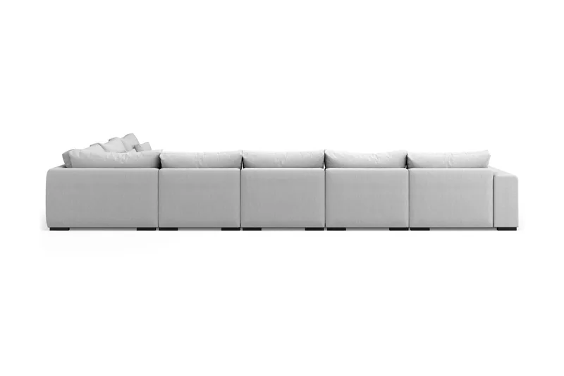 Dubai U-modulsofa Large med divan venstre ekstra dyb - lysegrå - Møbler - Sofaer - Modulsofaer - Komplet modulsofa