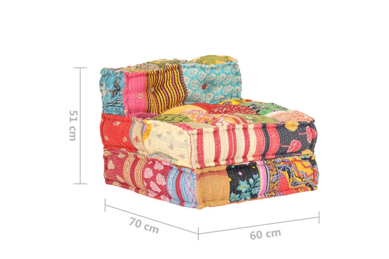 Modulær Sofa Stof Patchwork - Møbler - Sofaer - Modulsofaer - Komplet modulsofa