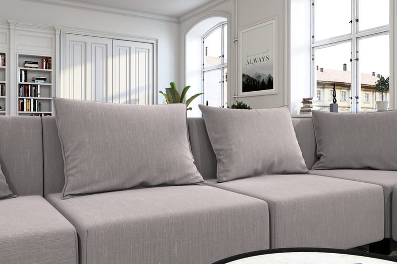 Noelia Modulhjørnesofa Vendbar - Hørgrå - Møbler - Sofaer - Modulsofaer - Komplet modulsofa