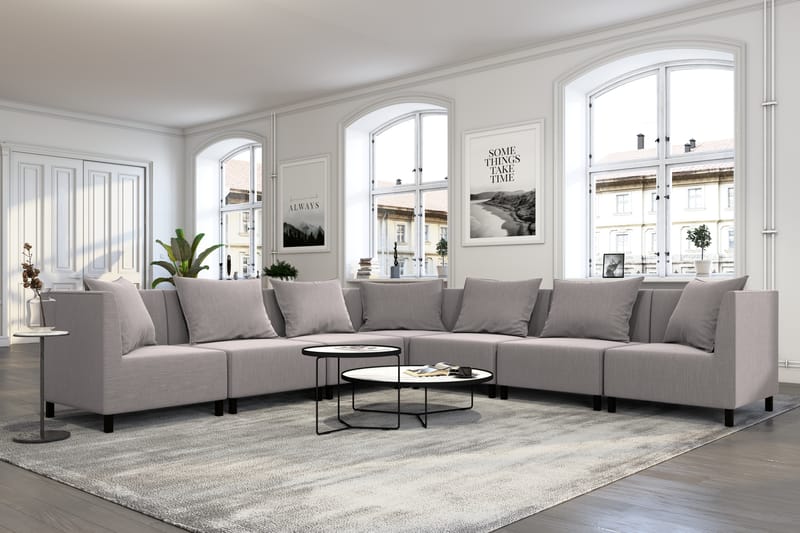 Noelia Modulhjørnesofa Vendbar - Hørgrå - Møbler - Sofaer - Modulsofaer - Komplet modulsofa