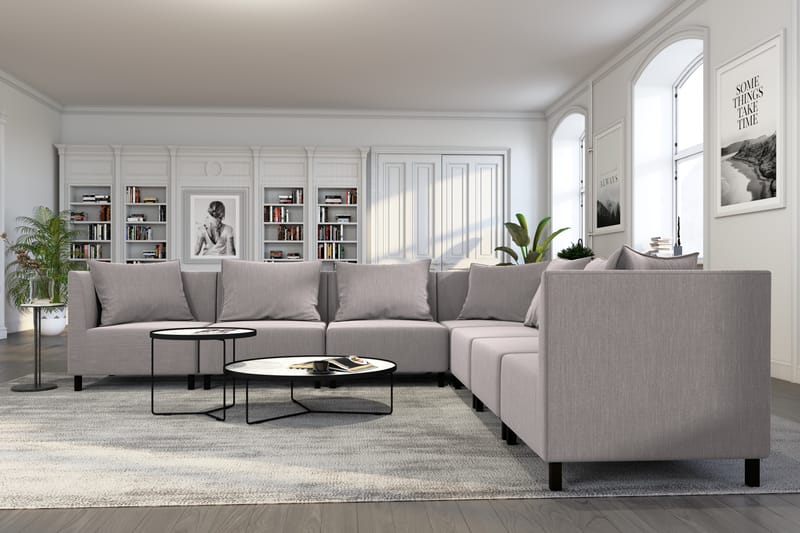 Noelia Modulhjørnesofa Vendbar - Hørgrå - Møbler - Sofaer - Modulsofaer - Komplet modulsofa