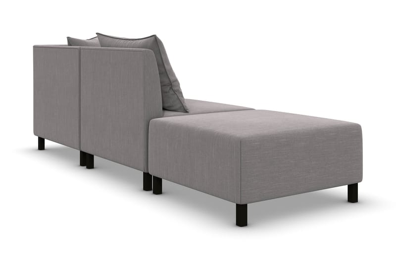 Noelia Modulsofa 2,5-pers med Puf - Hørgrå - Møbler - Sofaer - Modulsofaer - Komplet modulsofa