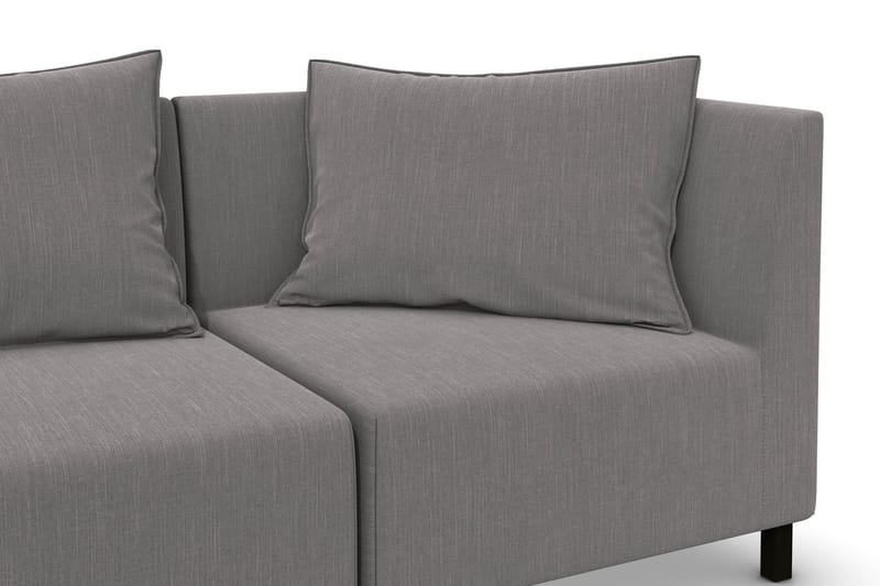 Noelia Modulsofa 2,5-pers med Puf - Hørgrå - Møbler - Sofaer - Modulsofaer - Komplet modulsofa